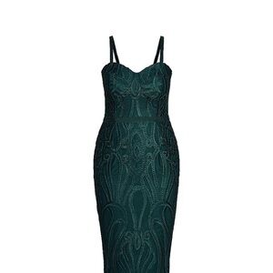City Chic Teal Lace Midi Dress